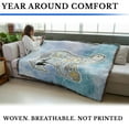 thumbnail image 4 of Pure Country Weavers Polar Bear Animal Spirits Totem - Sue Coccia Blanket Throw Woven from Cotton - Made in The USA (54x72), 4 of 7