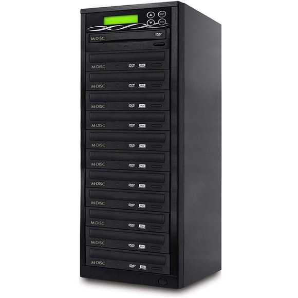 BestDuplicator DVD Duplicator Built-in BD Certified 24x Burner (1 to 11 Target) Copier Tower Replication Recorder + Free Nero Multimedia Suite 10 Essentials CD/DVD Burner Software