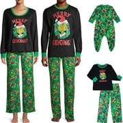 CAITZR Family Christmas Pjs Matching Sets, Holiday Xmas Sleepwear for Men Women Kid Baby
