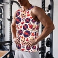 thumbnail image 5 of KLL rock Skull record heart Print Men's Muscle Gym Workout Stringer Tank Tops Bodybuilding Fitness T-Shirts Tank Tops Men-Medium, 5 of 7