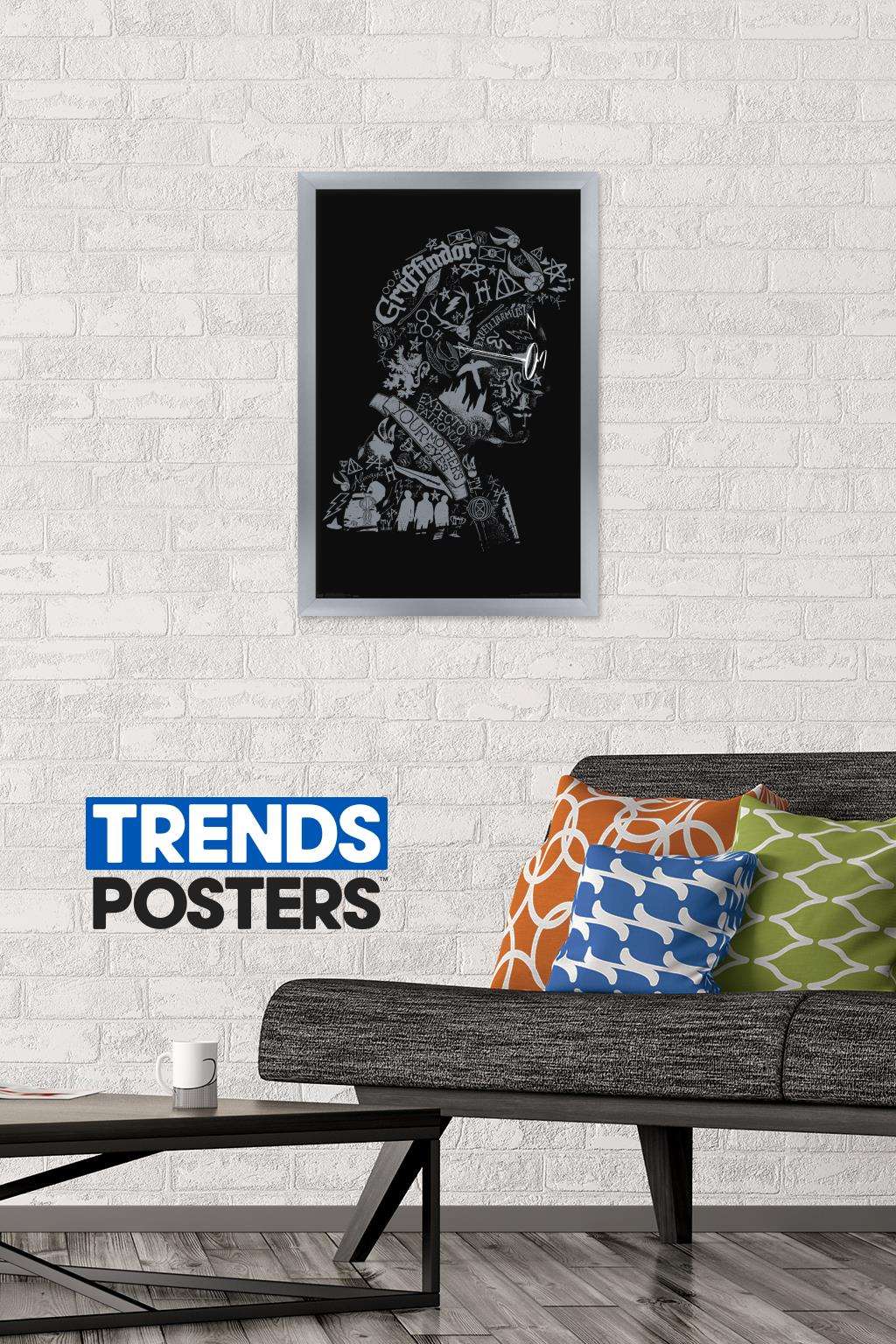 The Wizarding World: Harry Potter - Text Graphic of Harry Potter Wall Poster, 14.725" x 22.375", Framed
