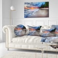 thumbnail image 3 of Designart Fluffy Dark Clouds over Ocean - Seashore Throw Pillow - 12x20, 3 of 5