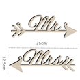 thumbnail image 2 of AMERTEER DIY Rustic Wood Wedding Sign Mr & Mrs Arrow Signs for Wedding Party Decoration Photo Prop, 2 of 5