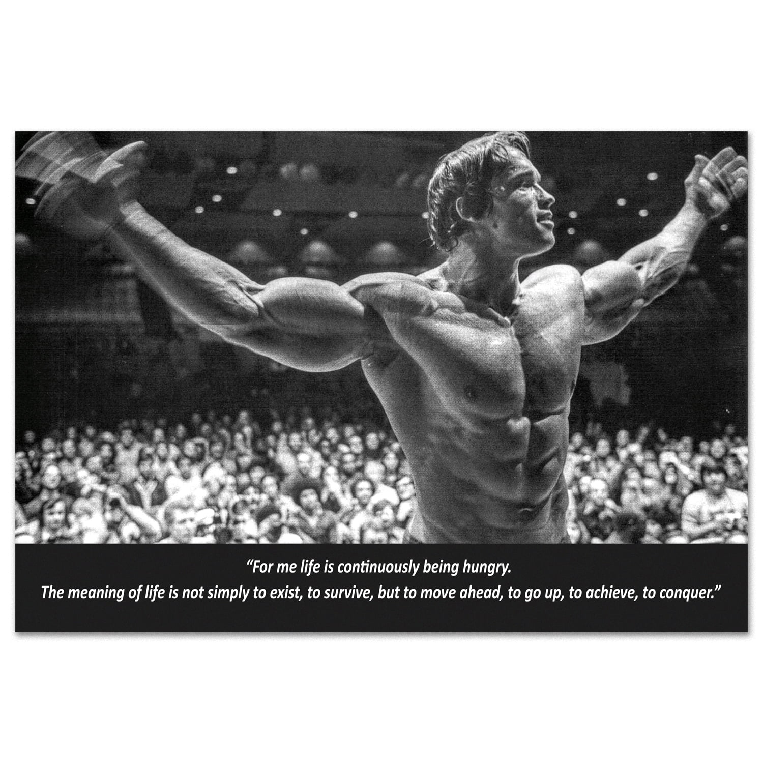 Arnold Schwarzenegger Gym Canvas Decor Motivation Art Muscle Fitness Print Sport 