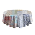 thumbnail image 5 of Pioneer Flower Floral Print Pattern Round Tablecloth 60"x60",Wrinkle Wipeable Table Cloth for Kitchen Dining Room Picnic Patio Party, 5 of 6