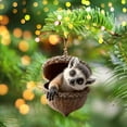thumbnail image 6 of Forest Animal Acorn Ornaments 2026 New Cozy Forest Christmas Ornaments, 1 Pc Pine Cone Animal Decoration, Woodland Creature Hanging Ornament, Acrylic Hanging Ornament for Home Decor, 3.14 Inch,E, 6 of 7