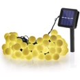 thumbnail image 2 of Cadena de luz Cadena de luz solar Exterior 50 Globe Led 7m con 8 modos de luz Cadena de luz solar, Interior y exterior Bombilla decorativa impermeable para jardín Balcón Fiesta Boda Navidad (Amarillo) Sailing Electrónica, 2 of 6