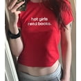 thumbnail image 5 of Hot Girls Read Books Baby Tee - Cute Reading Y2K Baby Tee, Funny Bookish 90s Top, 5 of 6