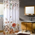 thumbnail image 6 of Stall 36"x72" Cute Mushroom Shower Curtain Set with Hooks, Eucalyptus Leaves Bathroom Curtain Modern Minimalist Waterproof Bath Curtain Machine Washable, 6 of 6
