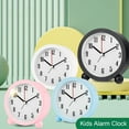thumbnail image 2 of Jangslng Alarm Clock with Night Light Quiet Small Round Easy Set Battery Operated Kids Students Desktop Analogue Alarm Clock Home Supplies, 2 of 8