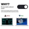 thumbnail image 2 of Couverture de Webcam, Lot de 3 Design Ultra Fin Noir Couverture de Caméra Web Compatible, 2 of 5