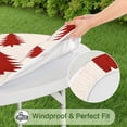 thumbnail image 5 of Red Christmas Tree Pattern Round Fitted Tablecloth with Elastic Edge,Dining Table Cover Waterproof,Outdoor Round Tablecloth for Camping,Dining,Indoor and Outdoor, 5 of 7