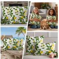 thumbnail image 5 of Lemon Fruit Outdoor Waterproof Pillow Covers, Spring White Flowers Green Leaves Decorative Square Throw Pillowcase Sofa Cushion Sham for Patio/Couch/Chair, 18"x18" 2 Pack, 5 of 8