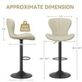 thumbnail image 3 of Hawsaiy Modern Swivel Bar Stools Set of 2, Faux Leather Upholstered Counter Height Bar Chairs, Waterproof Barstools for Kitchen Island & Home Bar,Maize Yellow, 3 of 10