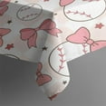 thumbnail image 3 of Pink Baseballs with Bows Pattern Rectangle Tablecloth 60"x84",Waterproof Polyester Rectangle Table Cloth, Wipeable Spillproof Polyester Tablecloth for Dining, Camping, Indoor and Outdoor, 3 of 5