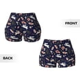 thumbnail image 3 of Sigee Retro Rabbit Flower Print Women's High Waist Workout Shorts - Squat Proof, Tummy Control, Yoga and Gym Activewear-X-Large, 3 of 9