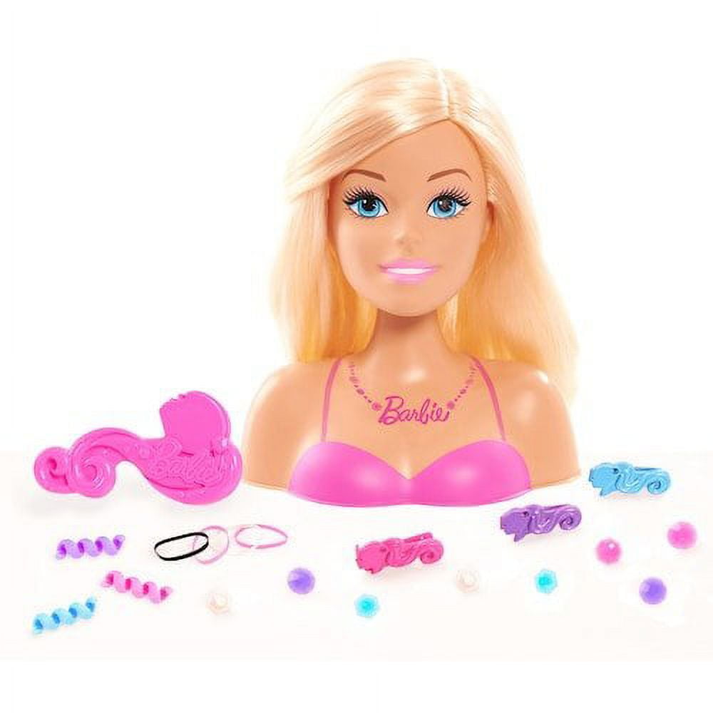 Barbie 20pc Hair Styling Head Doll with Barrettes and Hair Comb