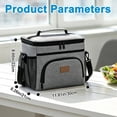 thumbnail image 2 of Large Capacity Insulated Lunch Bag, Insulated Lunch Box with Handle, Leakproof Thermal Cooler Bag with Adjustable Shoulder Strap for Work School Office Picnic, 2 of 6