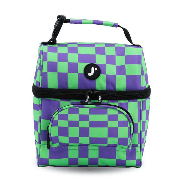 J World Unisex Corey Insulated Kids Lunch Bag, Pixel Checkers