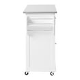 thumbnail image 3 of Acme Tullarick Kitchen Cart in Stainless Steel & White Finish 47"L x 18"W x 34"H, 3 of 6