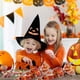 thumbnail image 3 of 100 Counts Halloween Cone Cellophane Bags Pumpkin Treat Candy Bags with Gold Twist Ties for Halloween Party Favor, 3 of 5