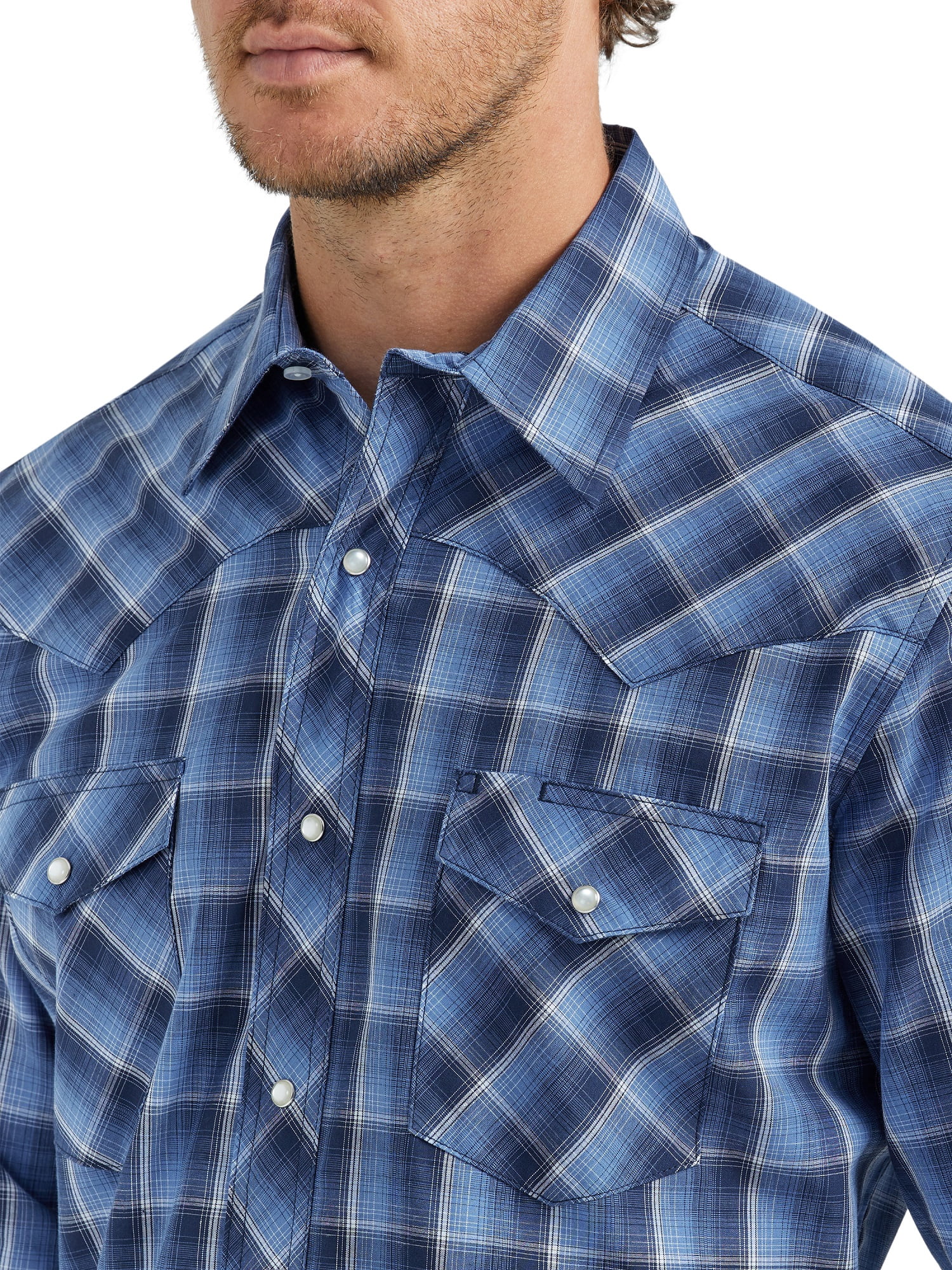 Wrangler® Men's and Big Men's Regular Fit Long Sleeve Western Shirt, Sizes S-5XL
