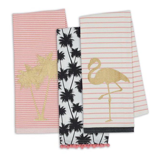 Design Imports CAMZ11992 Ensemble de Torchons Ananas 18 x 28 Po. - 3 Pcs