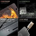 thumbnail image 3 of Crypto Seed Phrase Storage, 304 Stainless Steel Secure Bitcoin Wallet, Private Key Recovery Cold Storage Backup 3 Plates 24 Words Compatible with BIP39 Hardware Wallets,Father's Day Gifts, 3 of 9