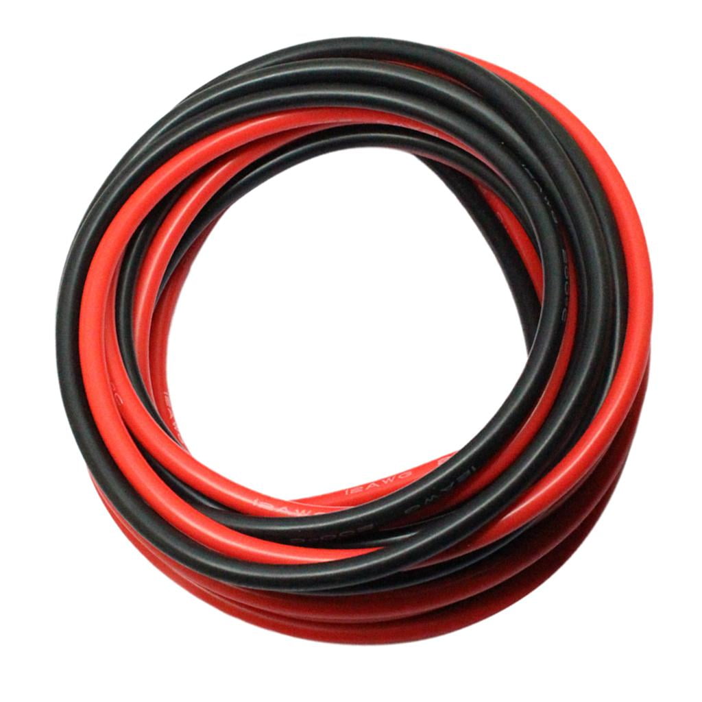 2 Roll 12AWG Super Flexible Silicone Wire Cable 10ft Red & 10ft Black