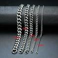 thumbnail image 3 of 2020 New Silver Gold Black Bracelet Bangle Man Stainless Steel Polished Bracelet, 3 of 9
