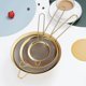 thumbnail image 3 of Gold Fine Mesh Strainer 3 Pieces Set, Golden Flour Sifter For Baking, Stainless Steel Clander, Matcha Tea Strainer, Gravy Separator, Stasher Sieve Pas, 3 of 4