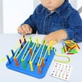 thumbnail image 1 of Juguete de viaje Montessori, juguete para enhebrar para niños, juguete para enhebrar cordones creativos, cooperación manual para edades de 3, 4, 5 y 6, 1 of 10