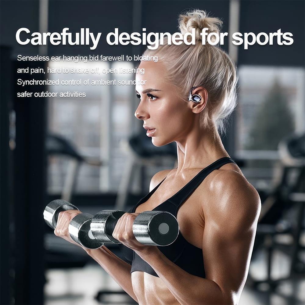 VTIN OWS Open-Ear Bluetooth 5.3 Earbuds - DT6.0 Directional Sound (No Leakage), 360° Dolby Panoramic Audio, 48H Battery + Digital Display, Touch Control & Airbag Silicone Ear Hooks