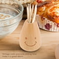 thumbnail image 3 of Lindo soporte para palillos de madera con cara sonriente para la cocina del hogar, 3 of 14