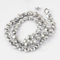 thumbnail image 2 of 1strand Electroplated Non- Hematite Flat Round Bead Strands Faceted 8x3.5mm Hole: 1mm about 51pcs/strand 15.74 inch, 2 of 2
