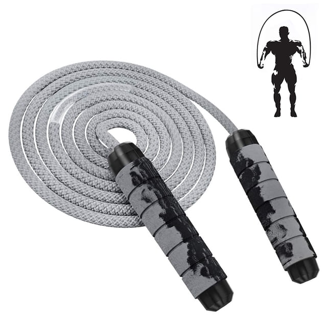 Weighted Jump Rope for Adult Fitness | Long for cardio exercise workouts, non-slip handles
