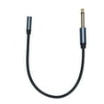 thumbnail image 2 of 6.35 mm 1/4 macho A 3.5 mm 1/8 cable femenino, 1/4 a 3.5 mm Adaptador de auriculares Cable Suave PVC Enchufe y reproducir para tableta, 2 of 7