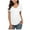 White, variant on Aayomet Women's V Neck Summer Tops Twist Puff Sleeve Short Sleeve T Shirts Dressy Casual Comfy Soft Tunics Loose Fit,Black L