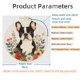 thumbnail image 2 of DIY Stamped Cross Stitch Kits Cartoon Boston Terrier Dog and Flower Easy for Beginners with Hoop 11CT Counted Embroidery Needlepoint Crafts Arts for Handmade Enthusiasts and Home Decor 30x30cm(1), 2 of 8