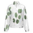 thumbnail image 5 of Jackets for Women Winter Coat Jackets Flannel Stand Collar Jacket(Eucalyptus Leaf Pattern,Size:S-4XL), 5 of 7