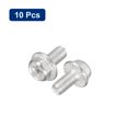 thumbnail image 3 of Uxcell M5x10mm Phillips Hex Head Flange Bolts, 10 Pack 304 Stainless Steel Screws, 3 of 5