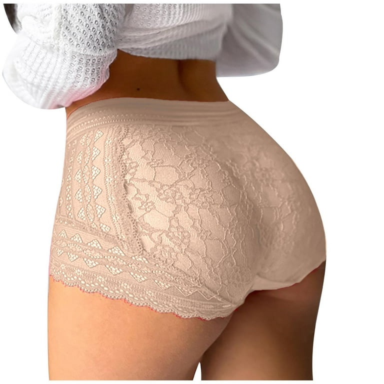 HUPOM Pregnancy Underwear For Women Panties Postpartum Activewear None  Elastic Waist Beige L 