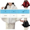thumbnail image 3 of jtjvou Faux FUR Shawl for Women Winter FUR Coat Wedding Party FUR Stole Wraps Cape for Evening Dresses White Free Size, 3 of 4