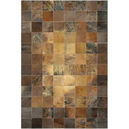 Chalet 3'4"W x 5'4"L Hand Crafted Tile Area Rug in Brown