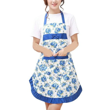 

danNing Baking Apron Soft Texture with Pocket Waterproof Sleeveless Anti-oil Ladies Fashion Cooking Apron for Kitchen