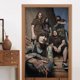 thumbnail image 4 of Cortina de puerta semiopaca con patrón de patchwork de dos piezas Suicide Silence, cortinas opacas decorativas para dormitorio, sala de estar, decoración de habitación de niños, 34 x 56 pulgadas,, 4 of 7