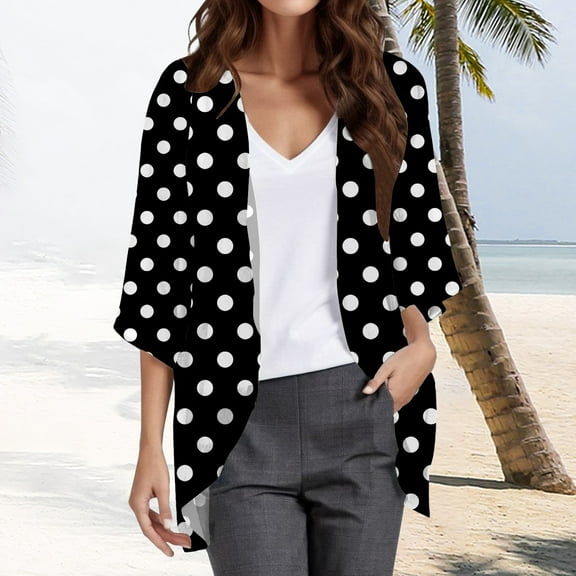 Pyhlmscde Womens Print Puff Sleeve Buttons Cardigan Cover Up Casual Blouse Tops, Womens Cover Up Top, Cover Up Tops For Women, Soft Cardigans For Women
