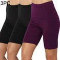 thumbnail image 2 of QATAINLAV 3 Pack Biker Shorts for Women 2024 Summer Workout Athletic Gym Sports Yoga Shorts Casual High Waist Cycling Short Pants Solid Color Tight Leggings Todays Daily Sales Purple M, 2 of 9