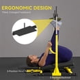 thumbnail image 5 of Beyamis Leg Press Exercise Equipment Vertical Machine - Adjustable Leg/Back/Head Positions, 2" Olympic Plate Compatible Home Gym Strength Gear, Yellow, 5 of 7