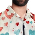 thumbnail image 5 of Eiffel Tower Valentine's Day Men's Casual Short Sleeve Button Down Shirts - Printed Summer Beach Tops for Men and Women, 5 of 6